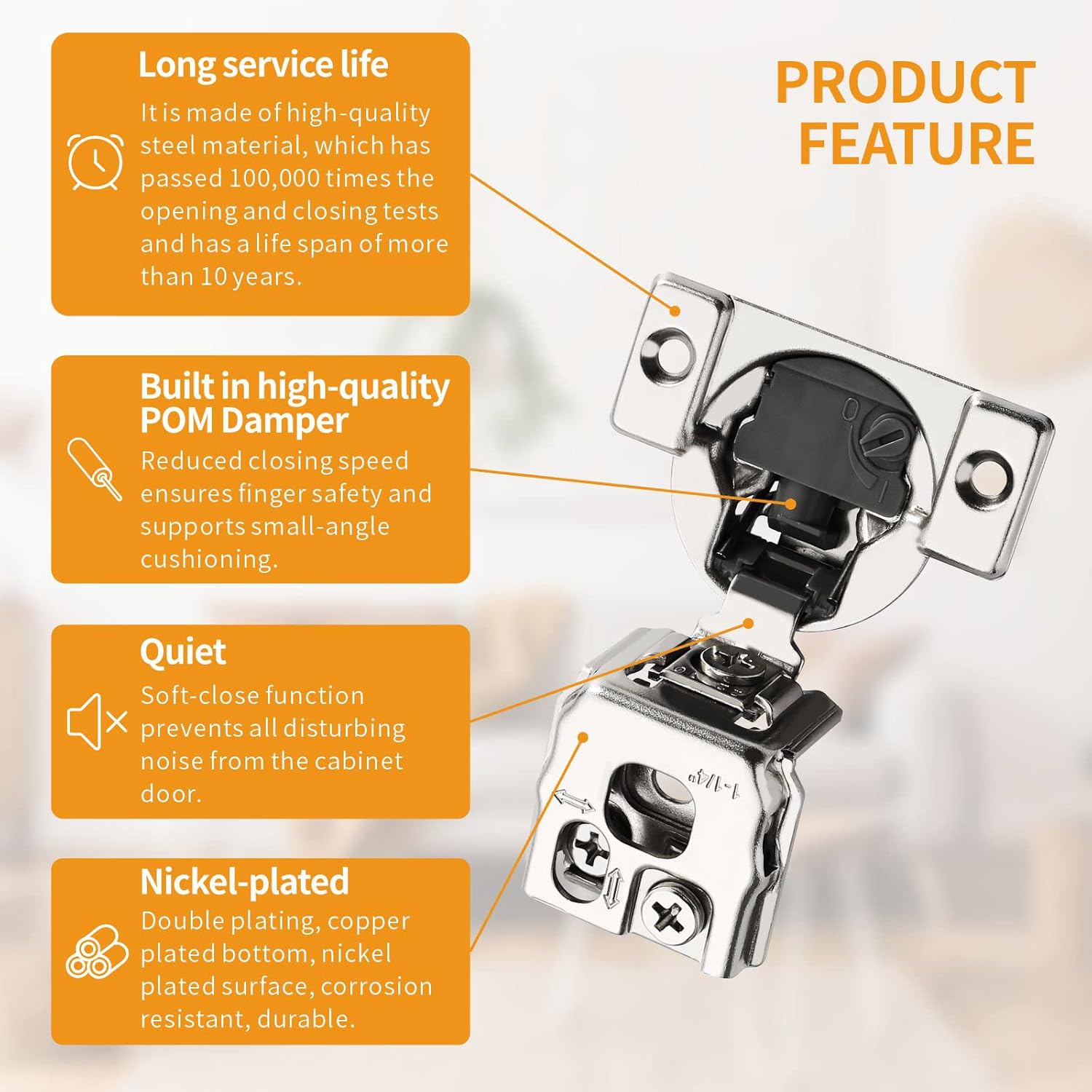 Satin Nickel Cabinet Hinges