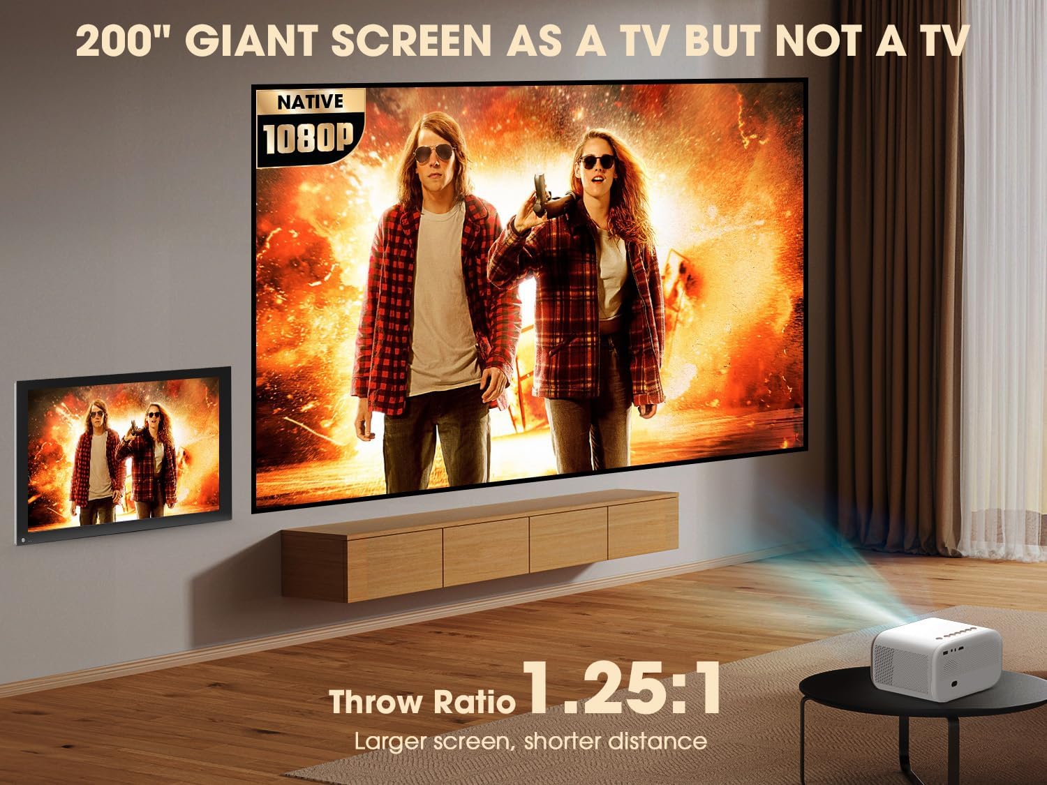 VIZONY E1 Pro Smart Projector