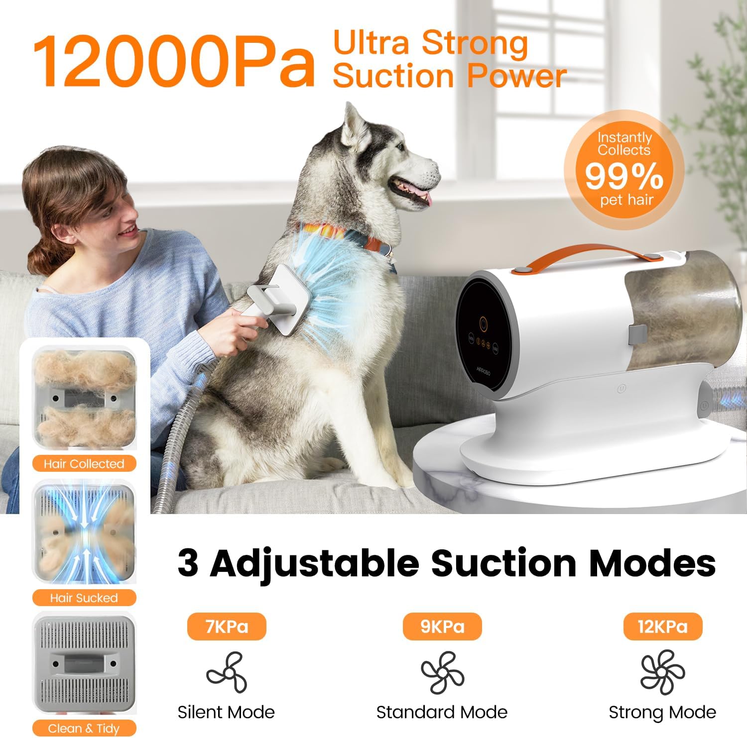 Dog Grooming Vacuum with Detachable Hose