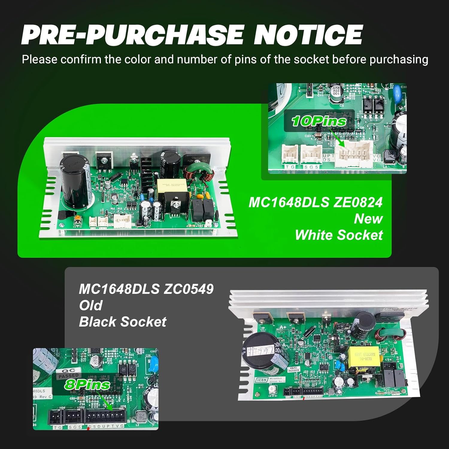 White Sockets 10-Pin Configuration