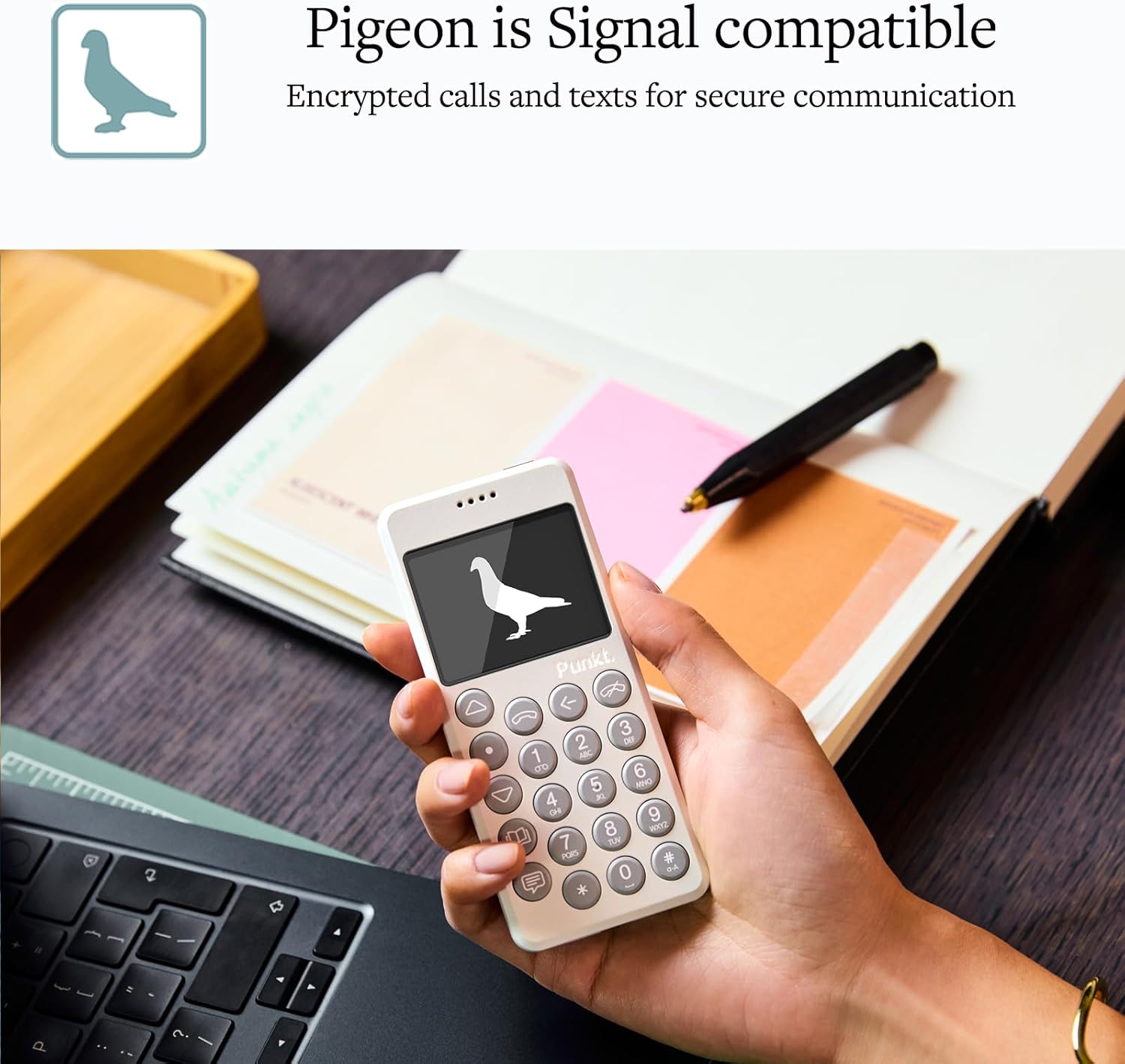 Punkt MP02 4G LTE Minimalist Mobile Phone - Light Grey