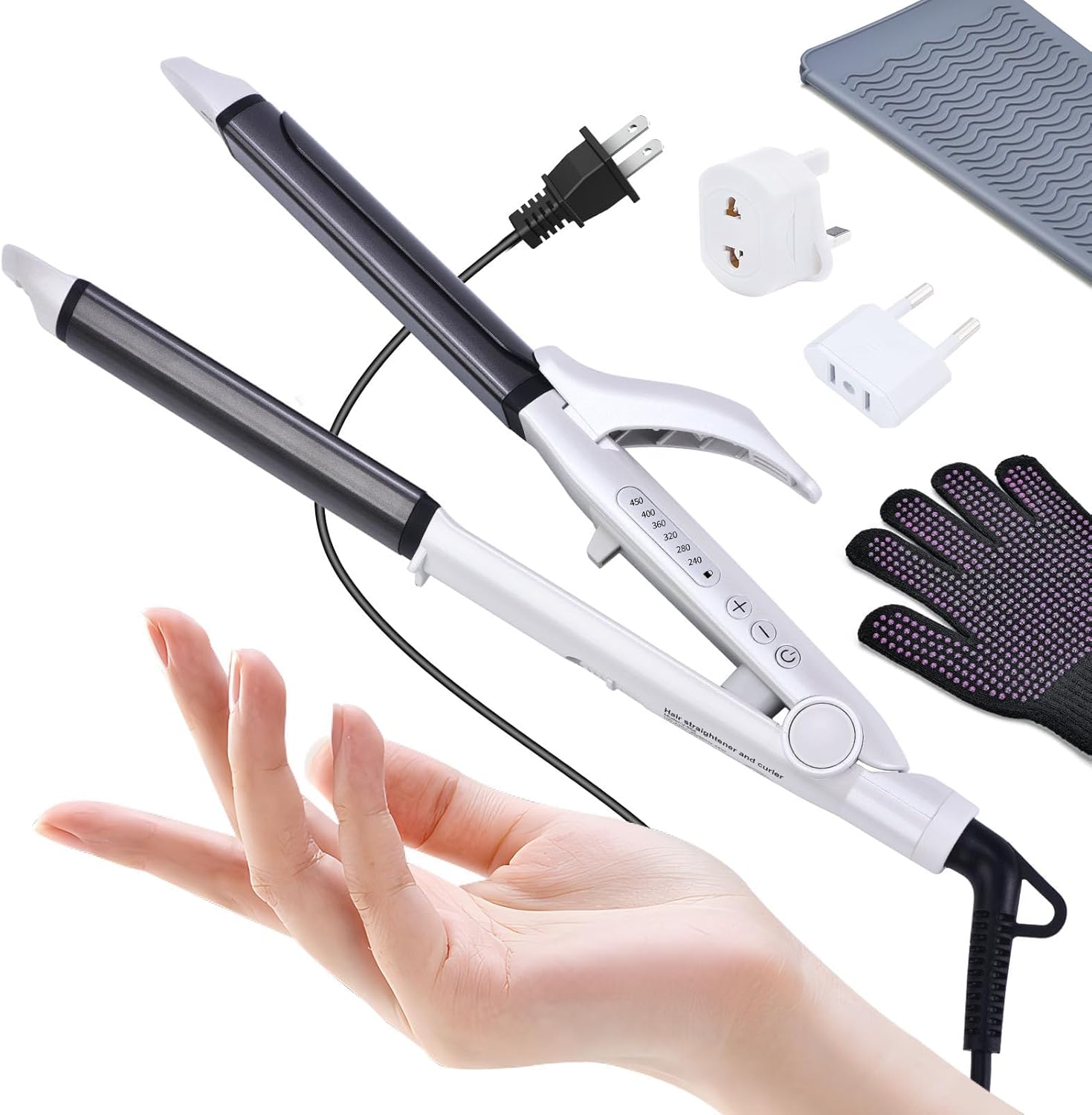 VGR Dual Voltage Travel Curling Iron