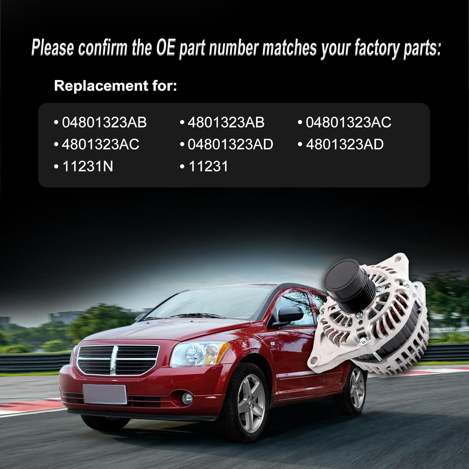 Alternator for Dodge Avenger 2008-2013