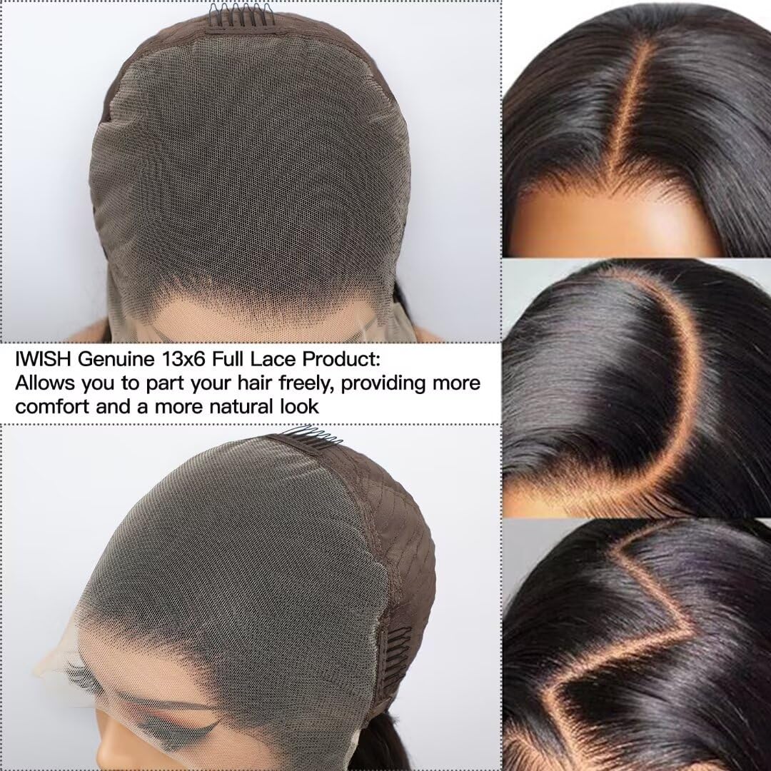 IWISH 220% Density 13x6 Body Wave Lace Frontal Wig