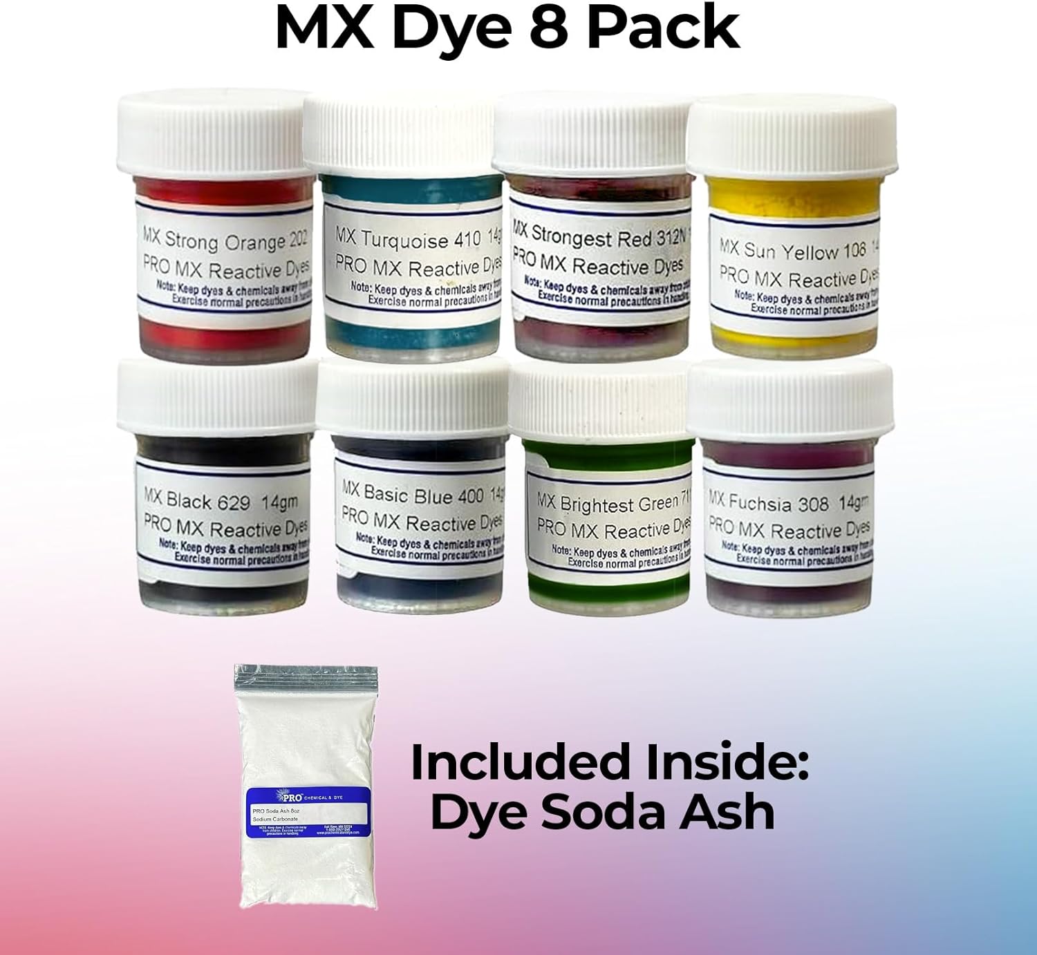 Permanent Tie Dye Powder with Soda Ash Fixer