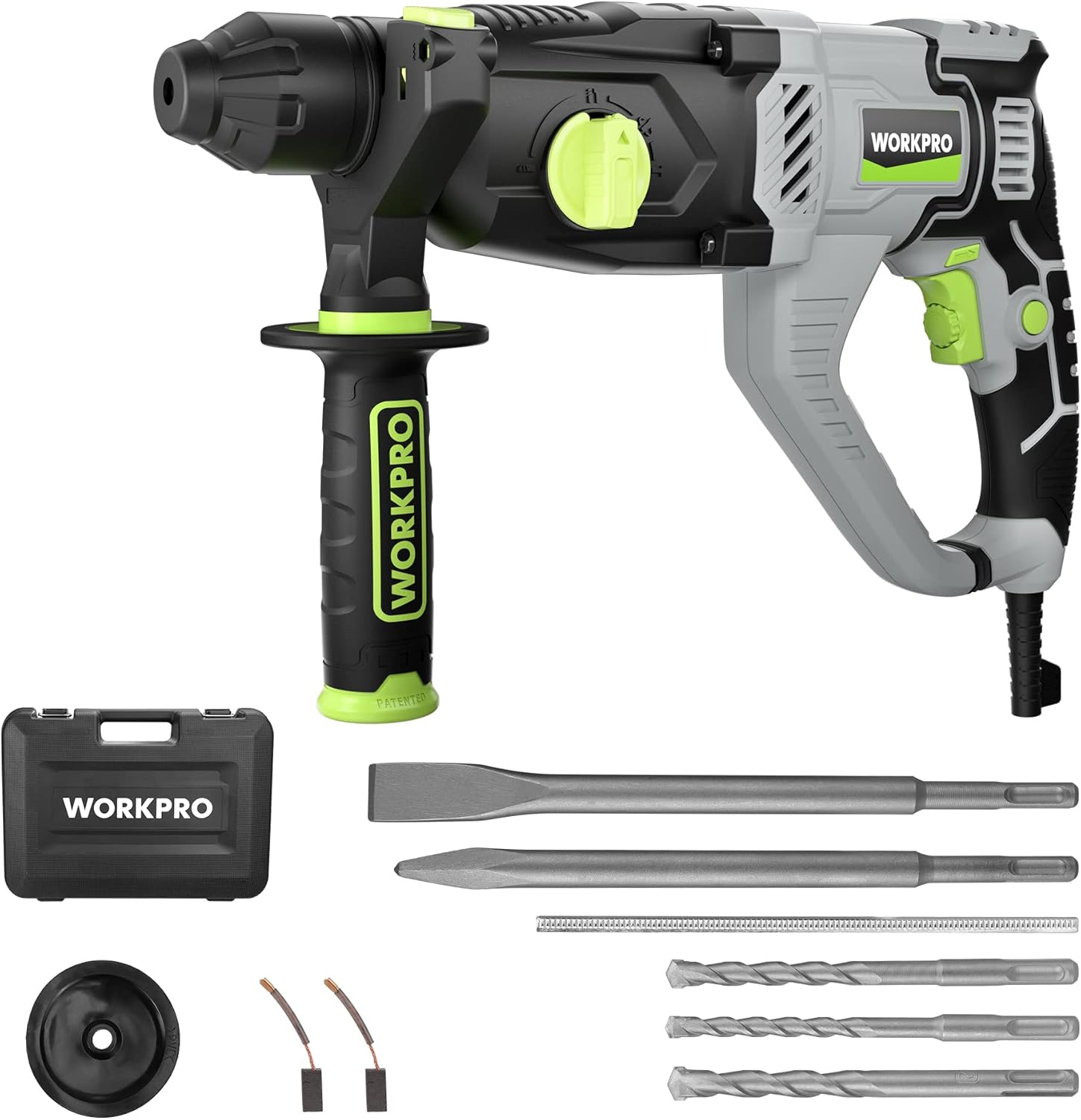 WORKPRO Premium 1-1/4 Inch SDS-Plus Rotary Hammer Drill