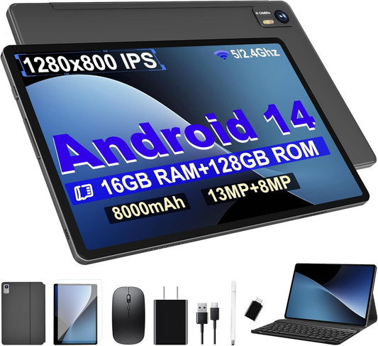 Android 14 Tablet with Keyboard