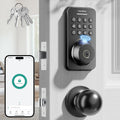 Ulecoce Fingerprint Door Lock Keypad Deadbolt with Handle Set