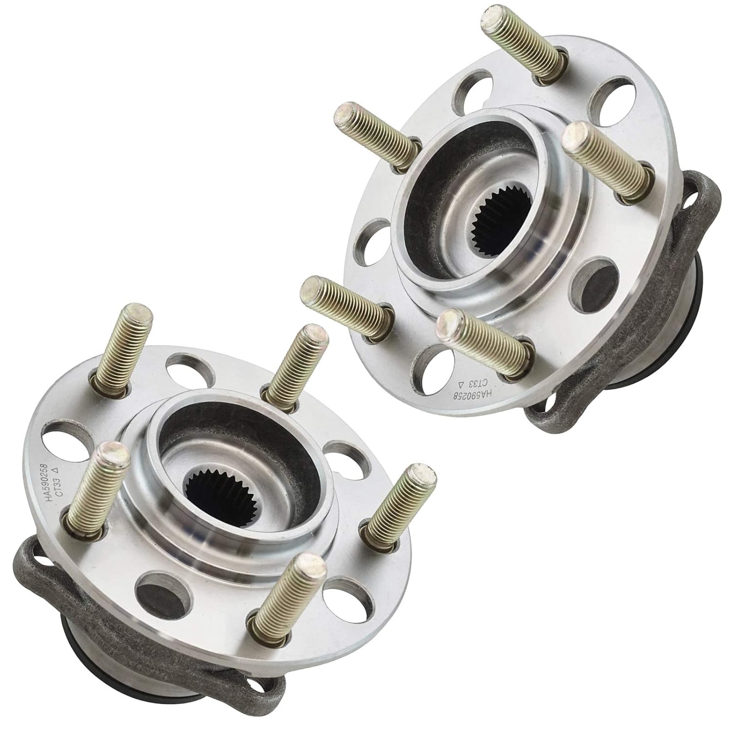 TRQ Rear Wheel Bearing & Hub Assembly Set for Mitsubishi Lancer & Outlander