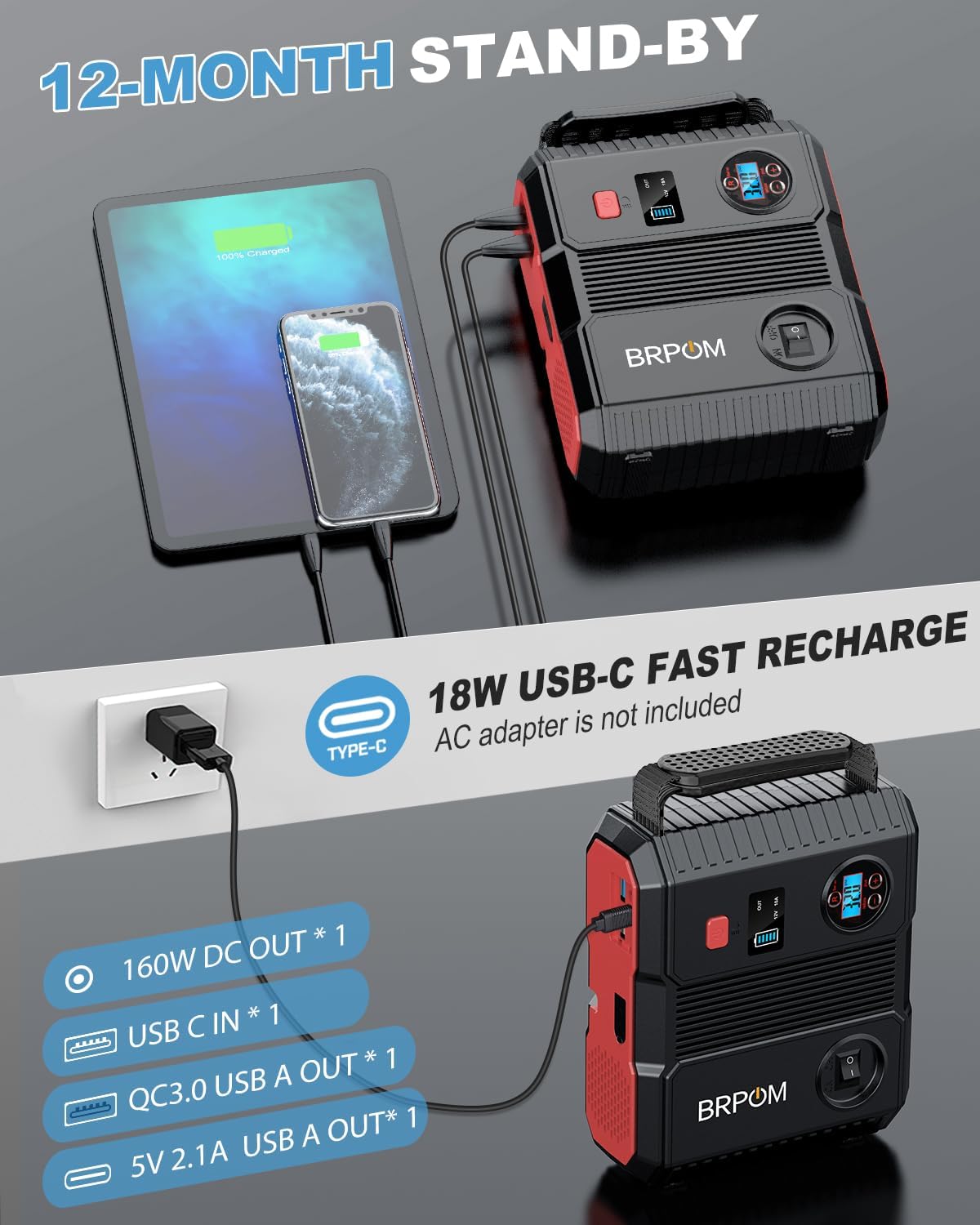 8000A Peak Jump Starter
