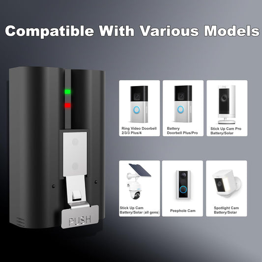 2-Pack Replacement Battery for Ring Doorbell