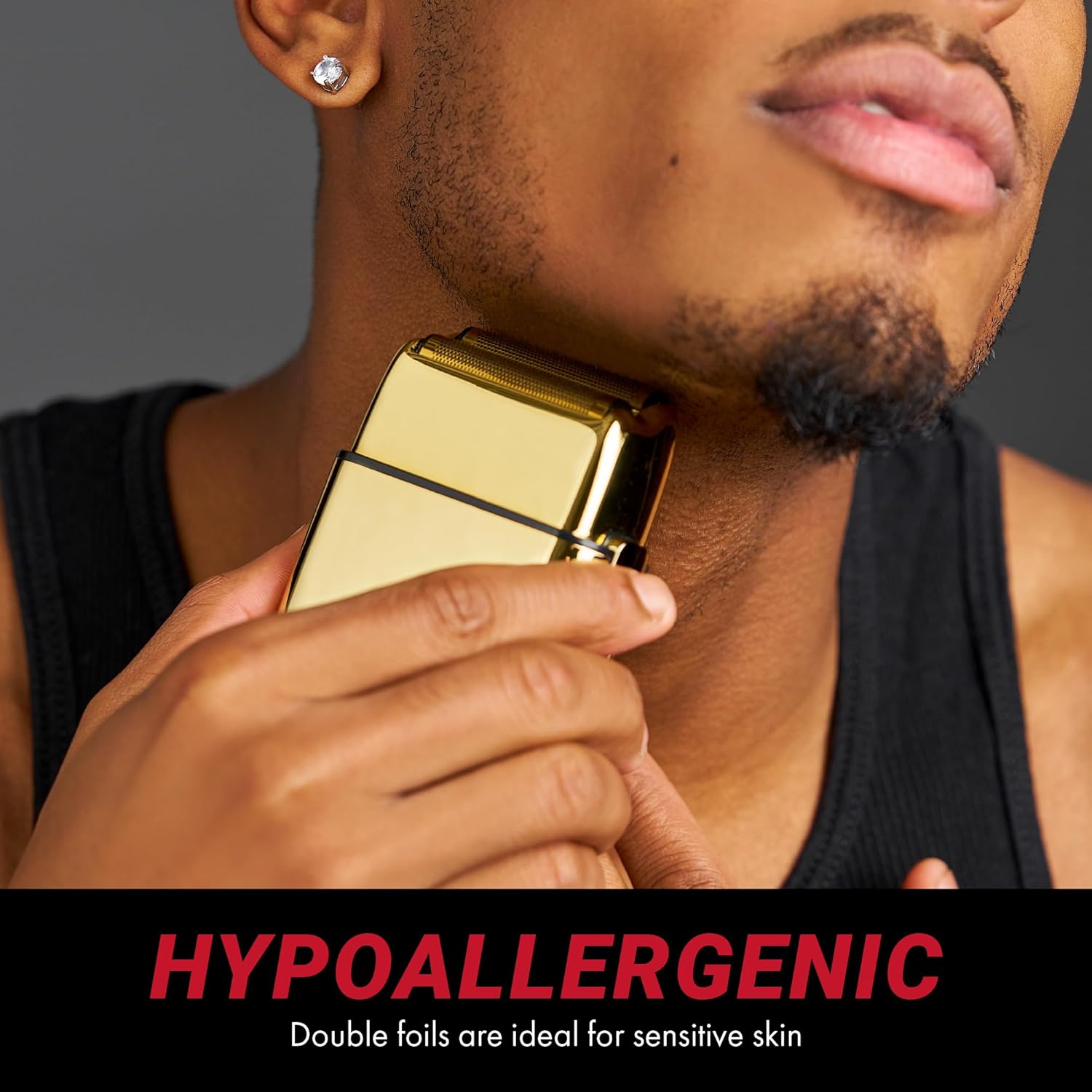 BaBylissPRO Barberology Double Foil Shaver FXFS2B BLACKFX Professional Electric Shaver