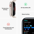 Apple Watch Series 8 GPS + Cellular 45mm Midnight Aluminum Case with M/L Midnight Sport Band Renewed Premium