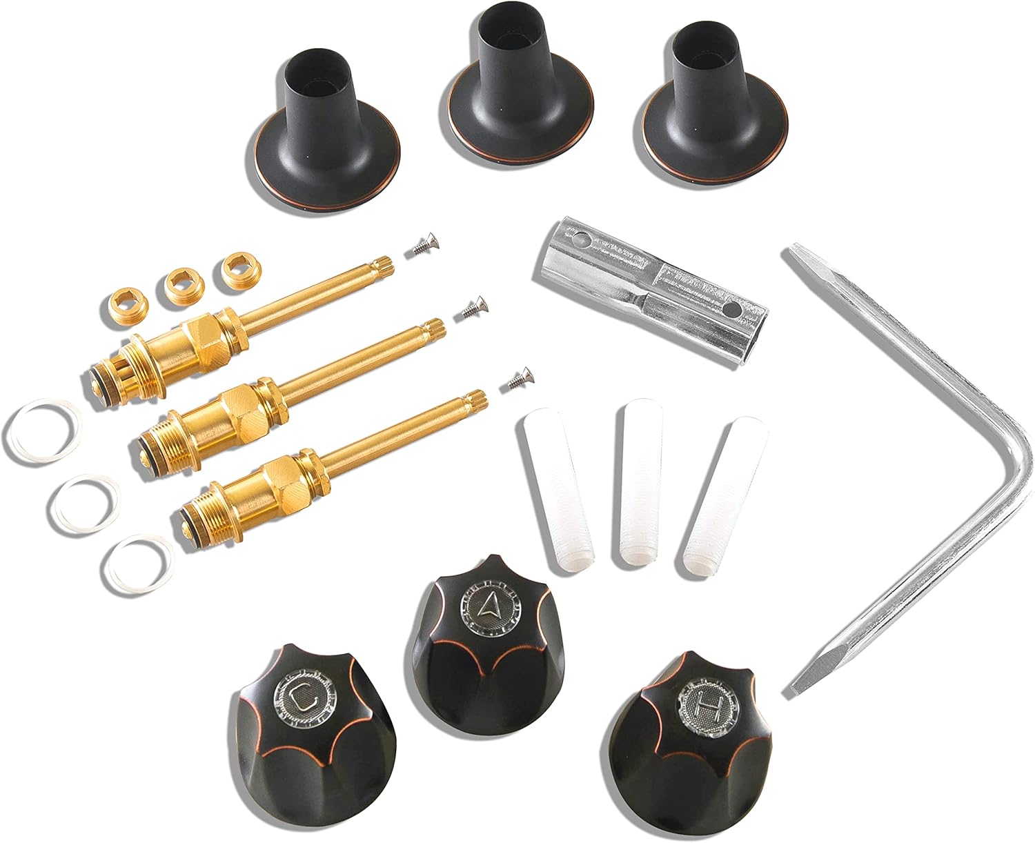SENTO Bathtub and Shower 3 Handle Tub Trim Set
