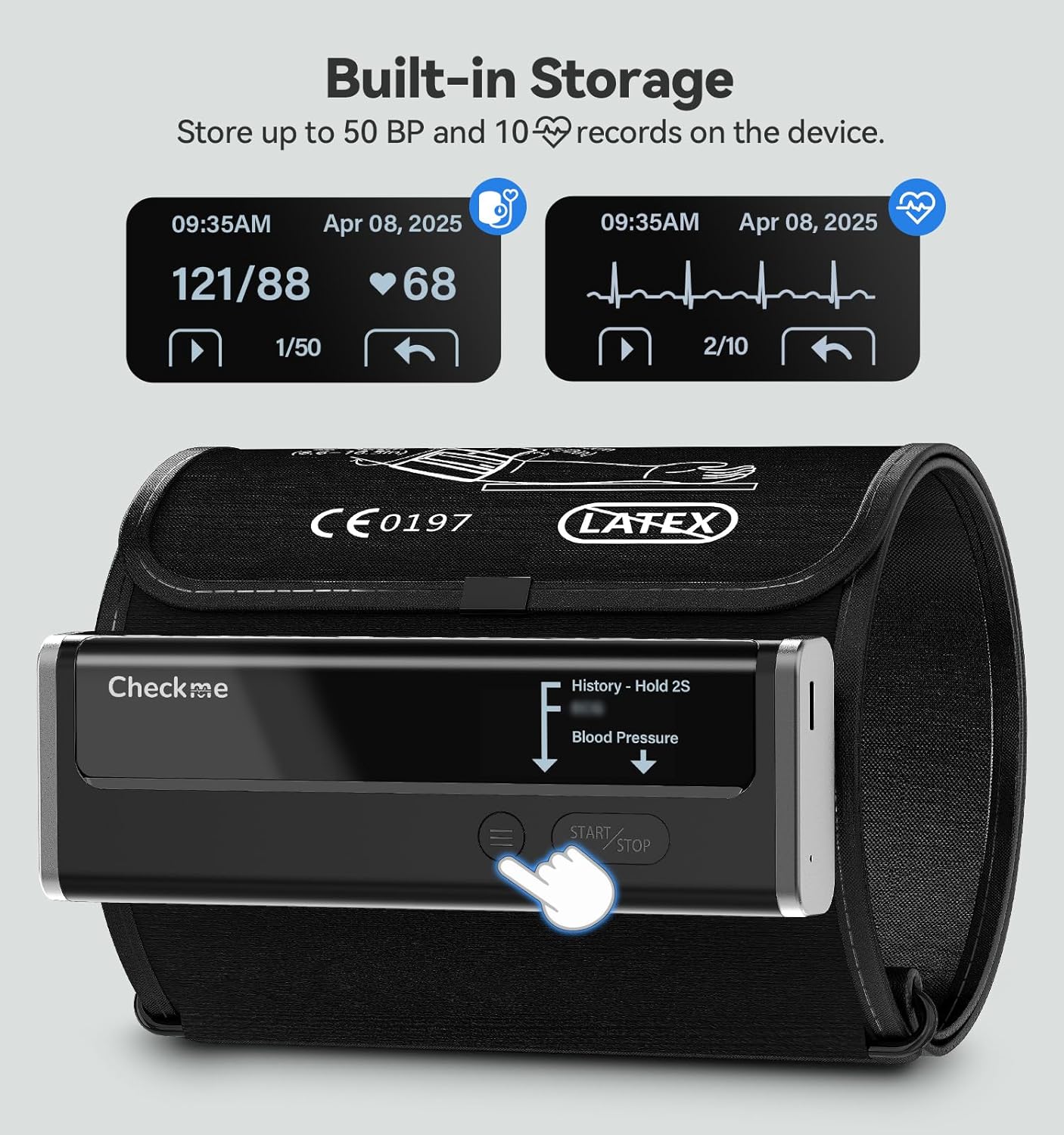 Checkme WiFi Blood Pressure Monitor Side View