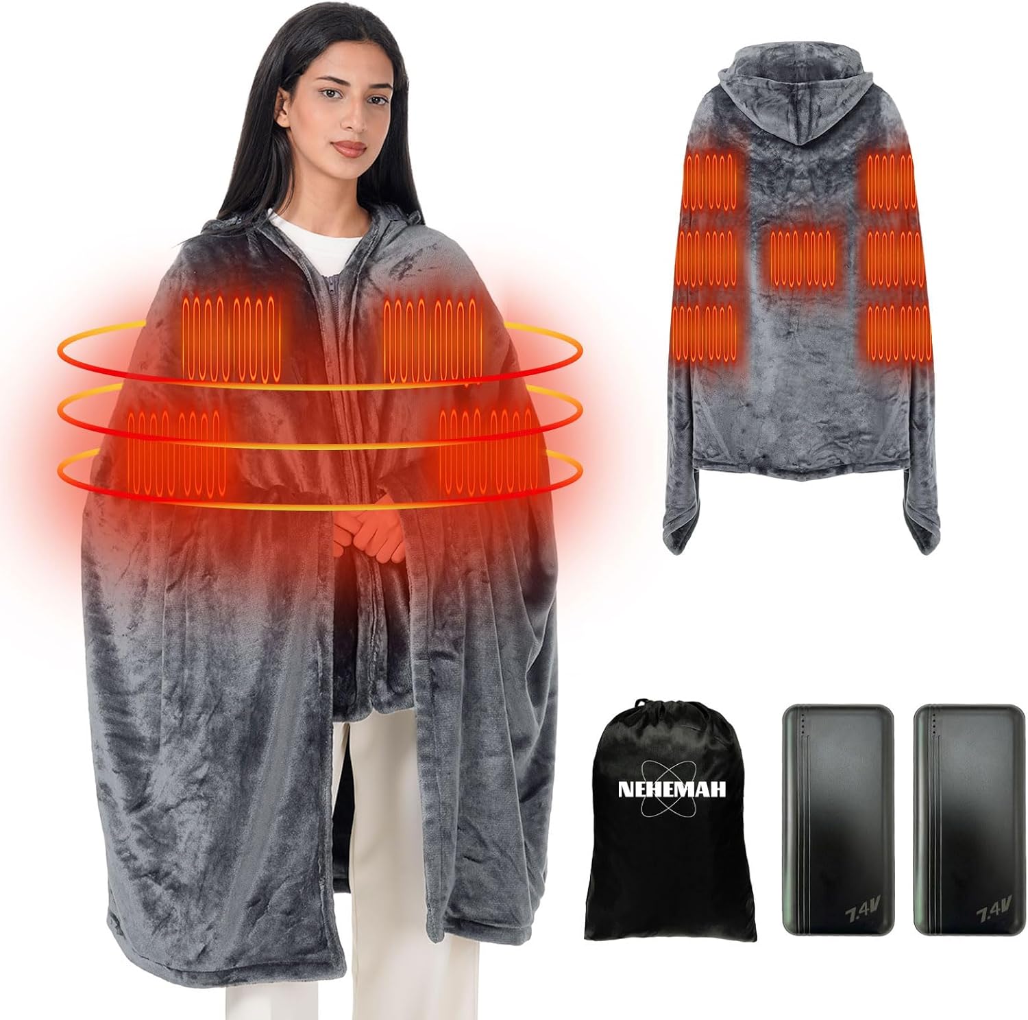 Heating Blanket with 20000mAh Power Bank