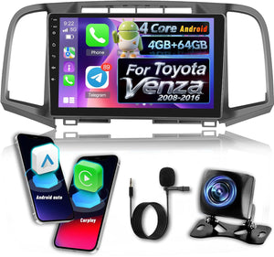 Volxcereo 9-inch Touch Screen Stereo for Toyota Venza 2008-2016