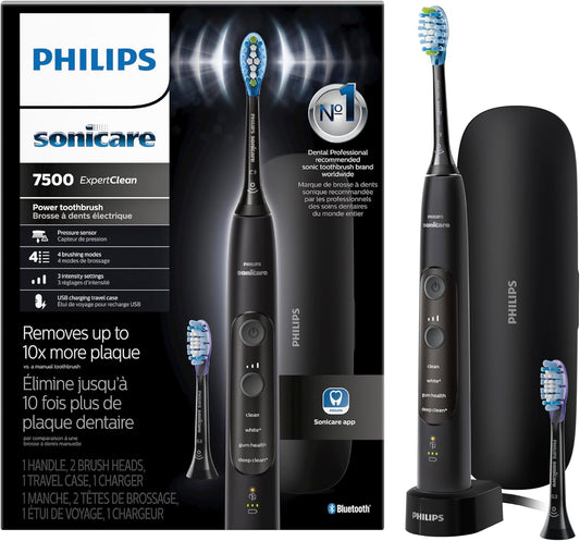 Philips Sonicare ExpertClean 7500 Black Rechargeable Electric Toothbrush