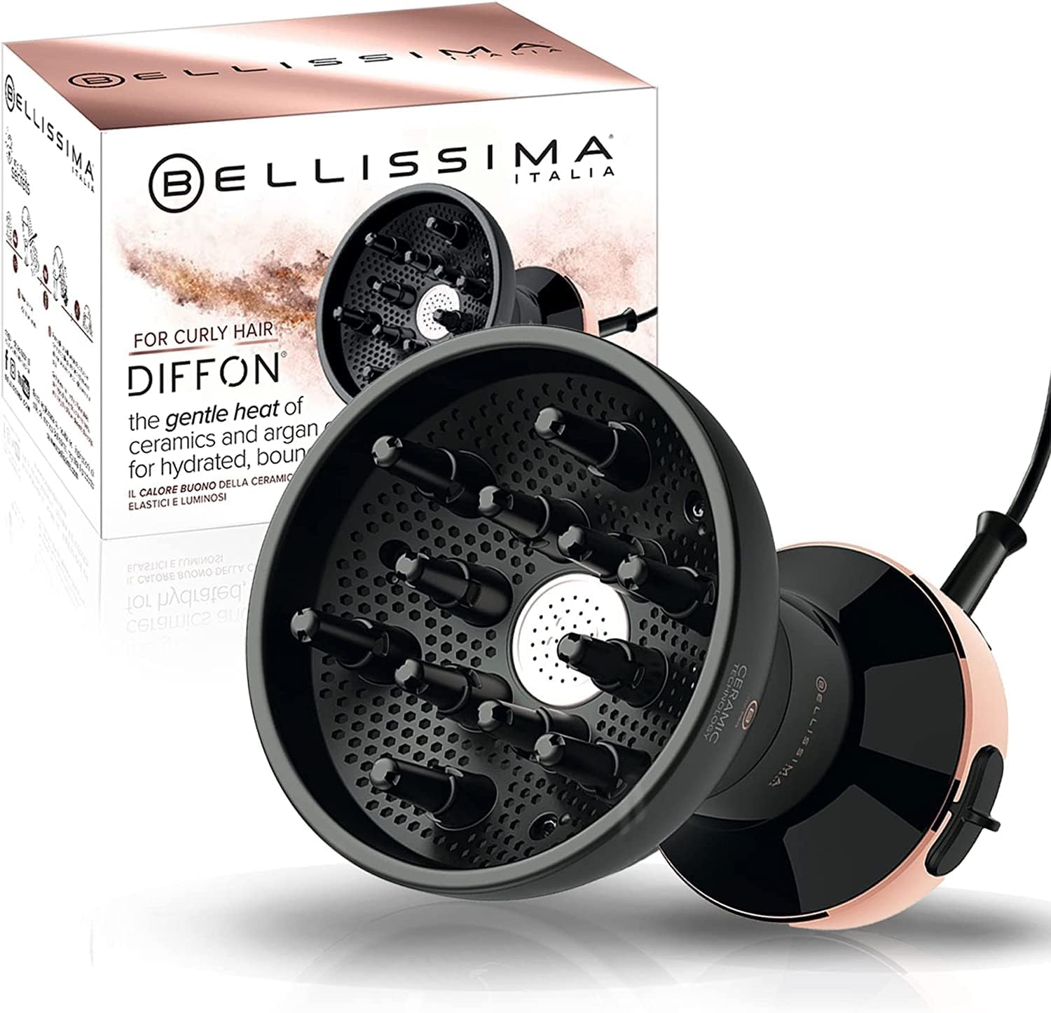 Bellissima Italia Diffon DF1 5000 Ceramic Curly Hair Dryer with Argan Oil