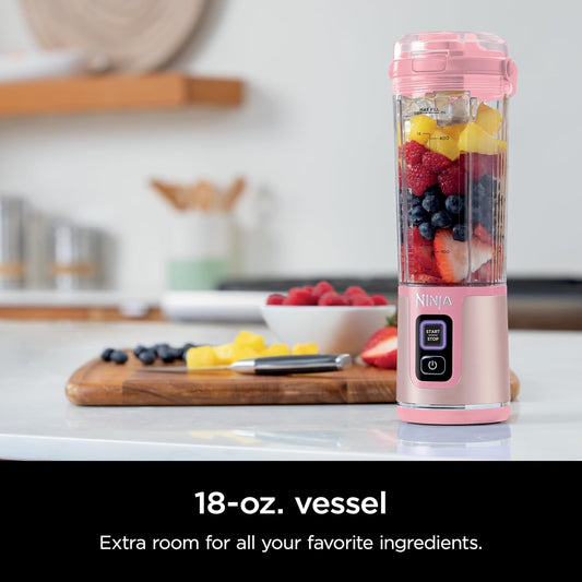 Ninja Blast Portable Blender, Cordless, 18oz. Vessel, Tinted Pink, BC151PK