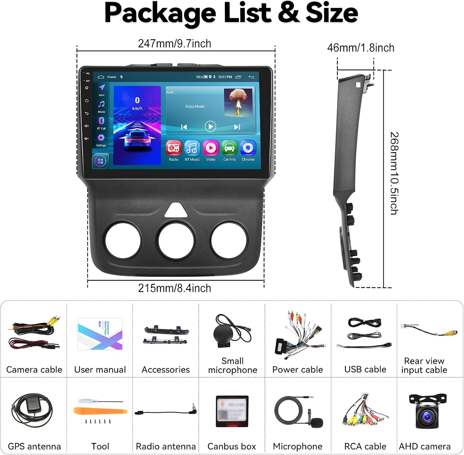 SIXTOP 2+64G Android Car Stereo for Dodge Ram 2013-2019