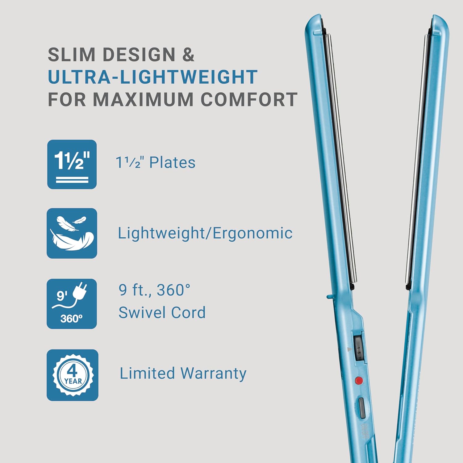 BaBylissPRO Nano Titanium 1.5-Inch Ultra-Thin Hair Straightener