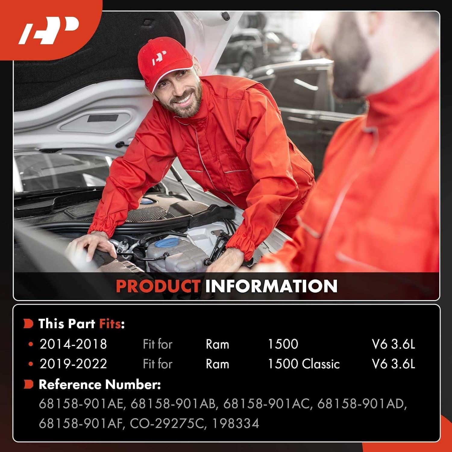 AC Compressor Compatible with Ram 1500 3.6L 2014-2018