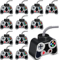 Mifoci 12 Pcs Plastic Video Gaming Cups with Straw and Lid 10oz