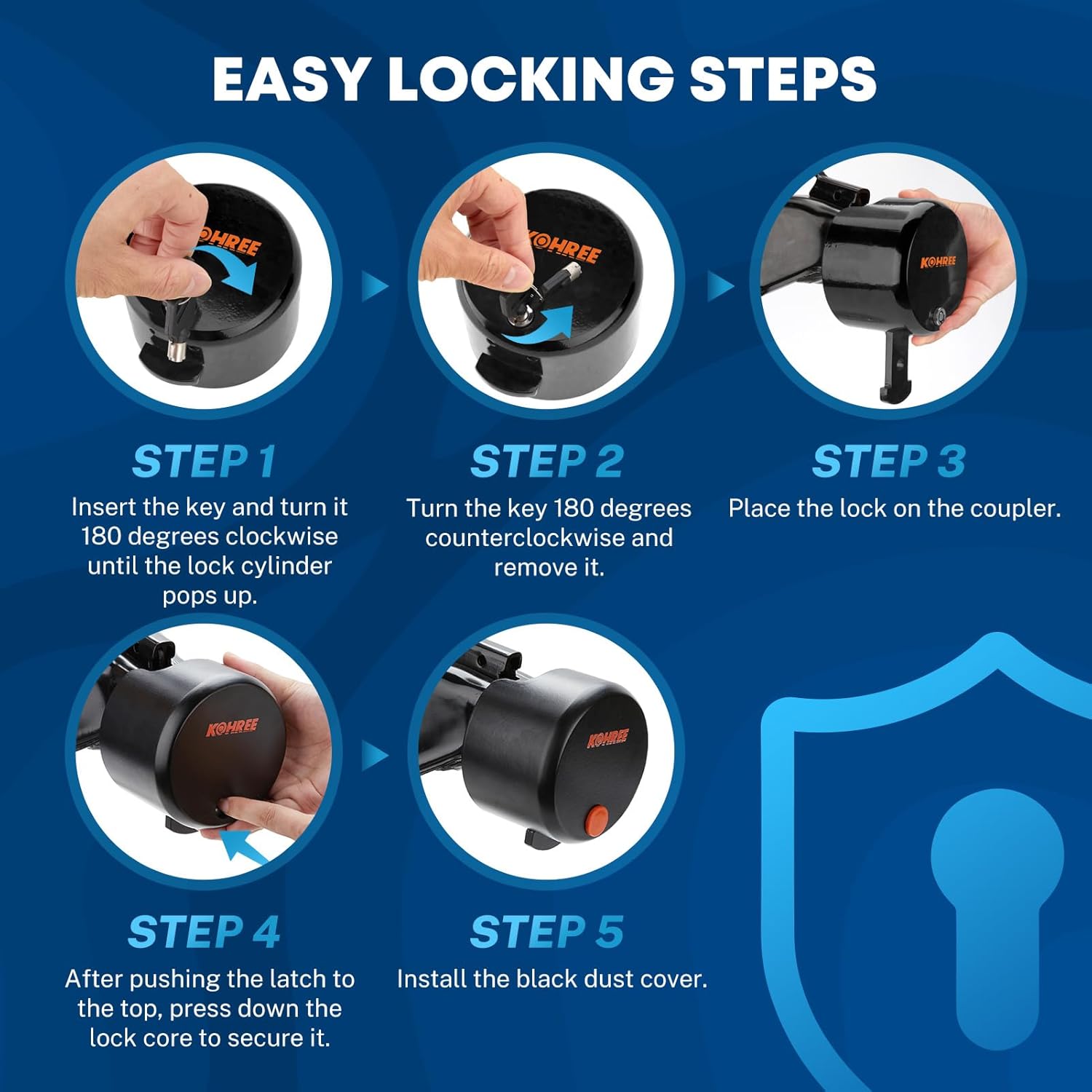 Heavy Duty Trailer Coupler Lock