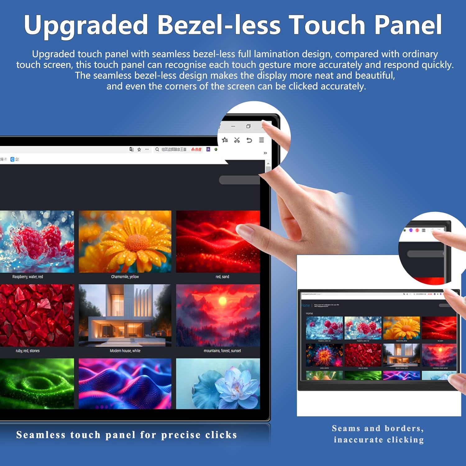 Pisichen 16-Inch Portable Touchscreen Monitor