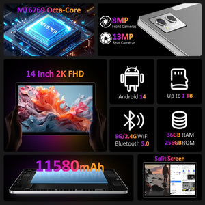 5GHz WiFi Tablet with Case-Gray