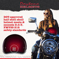 Daytona Half Skull Cap Motorcycle Helmet
