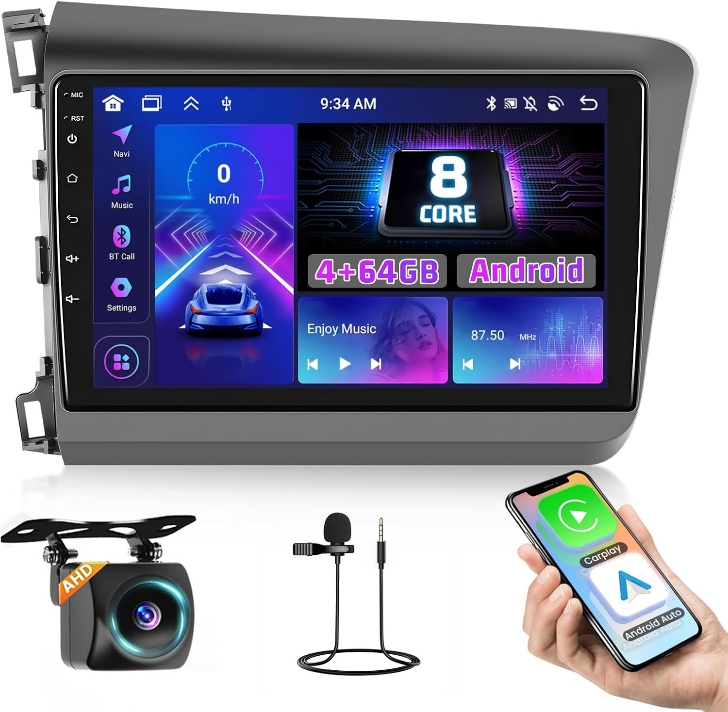 8 Core Android 15 Car Stereo for Honda Civic 2012-2015