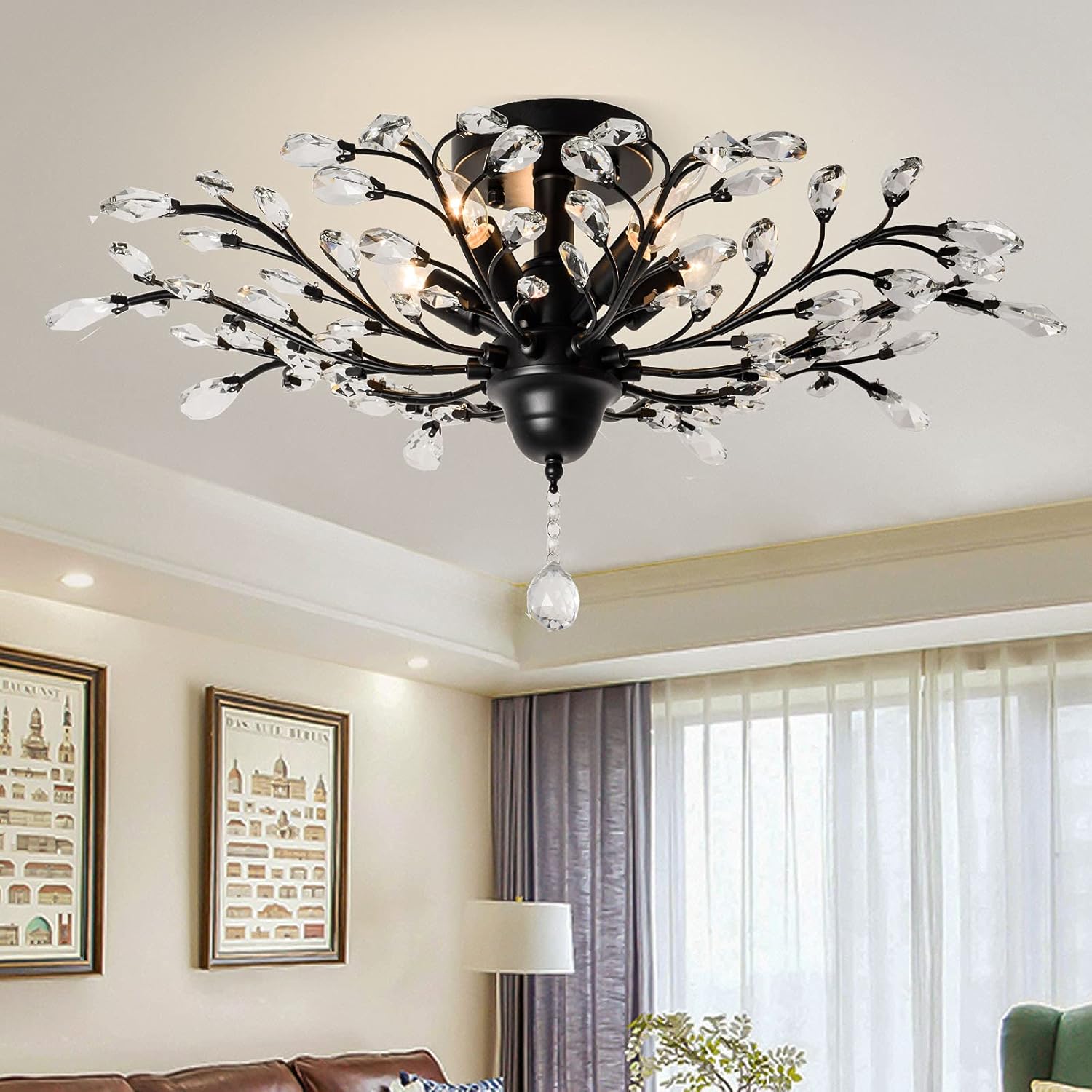 Ganeed Crystal Ceiling Light