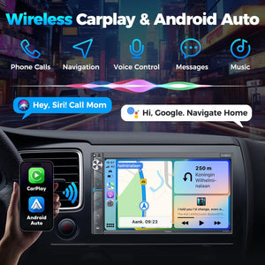 SJoyBring Wireless Double Din Car Stereo