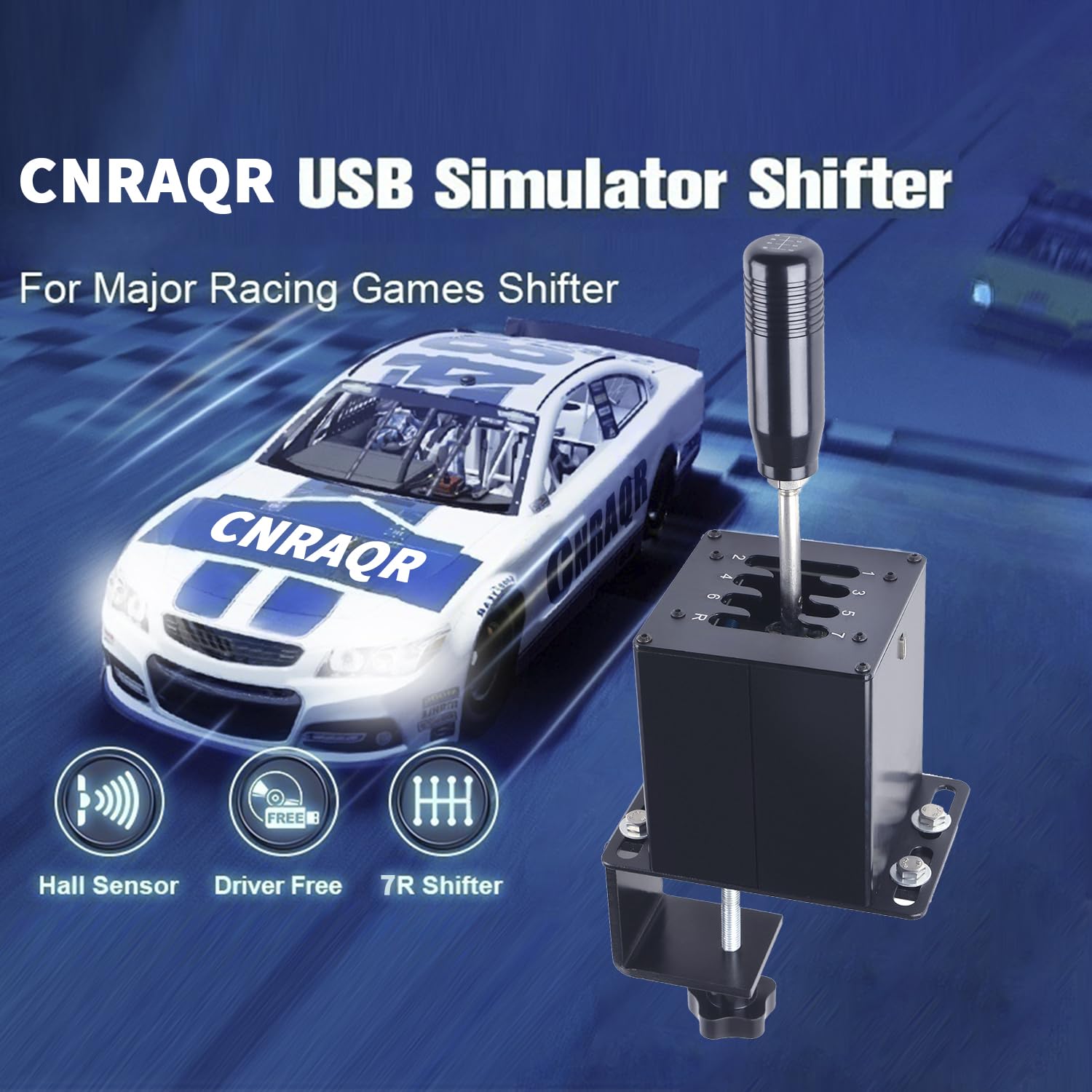 CNRAQR PC USB Simulator Shifter 7+R H Gear Shifter