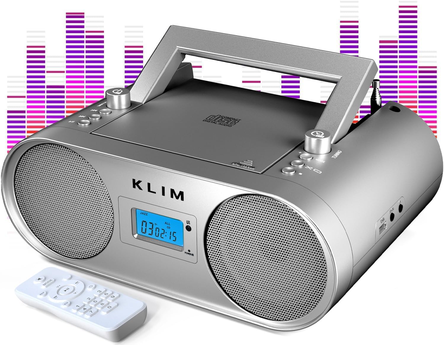 KLIM Boombox B4 CD Player Portable Audio System