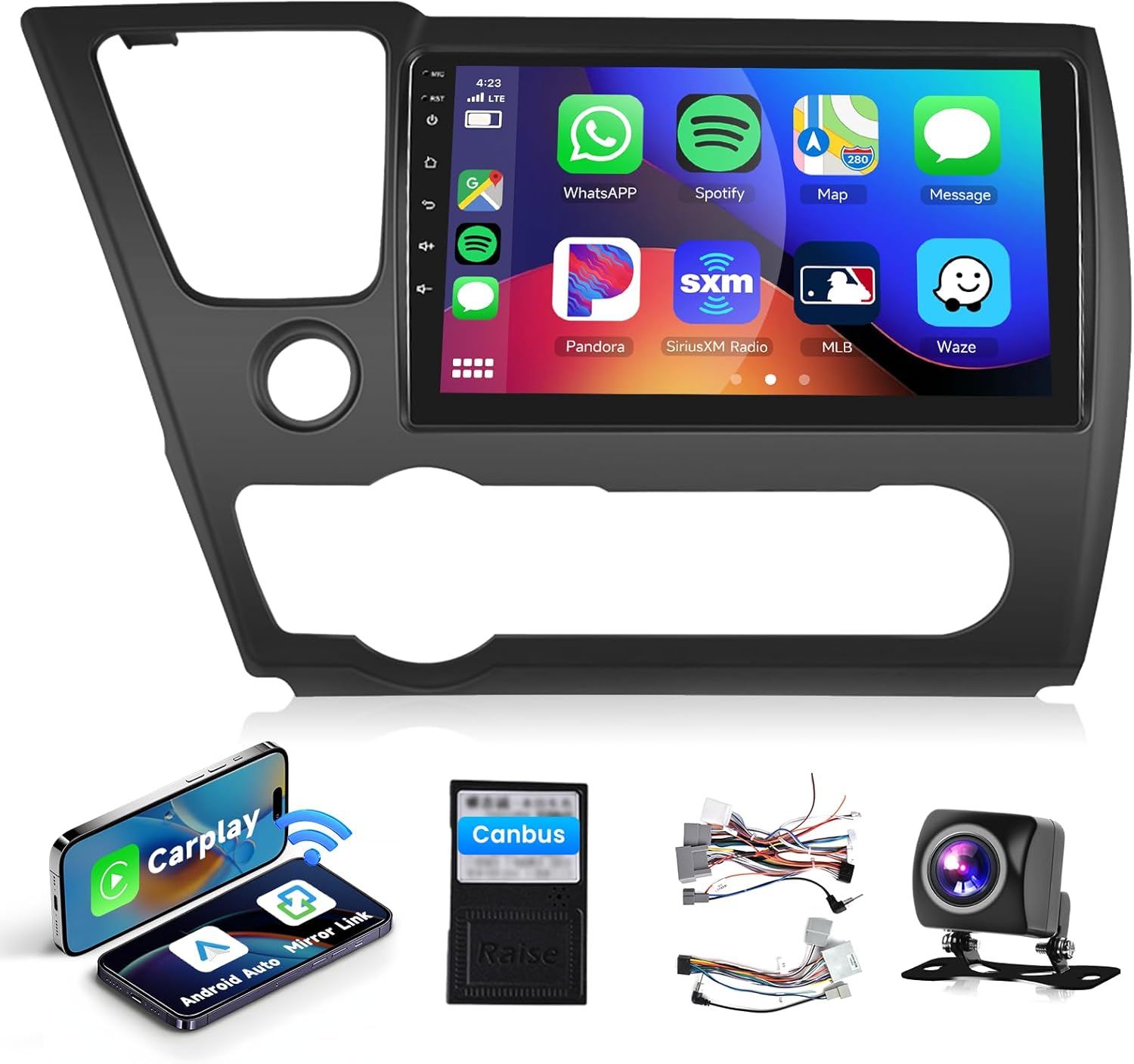 DSP EQ Car Radio Stereo for Honda Civic 2013–2017