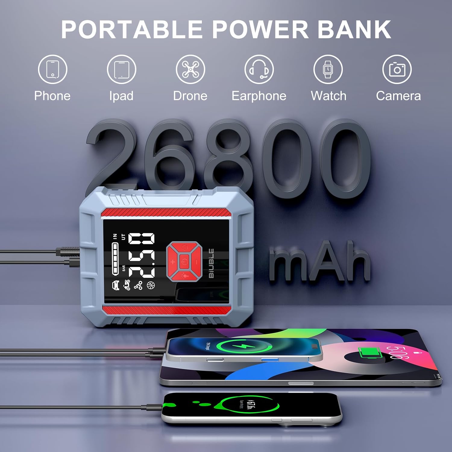 26800mAh Car Battery Jump Starter
