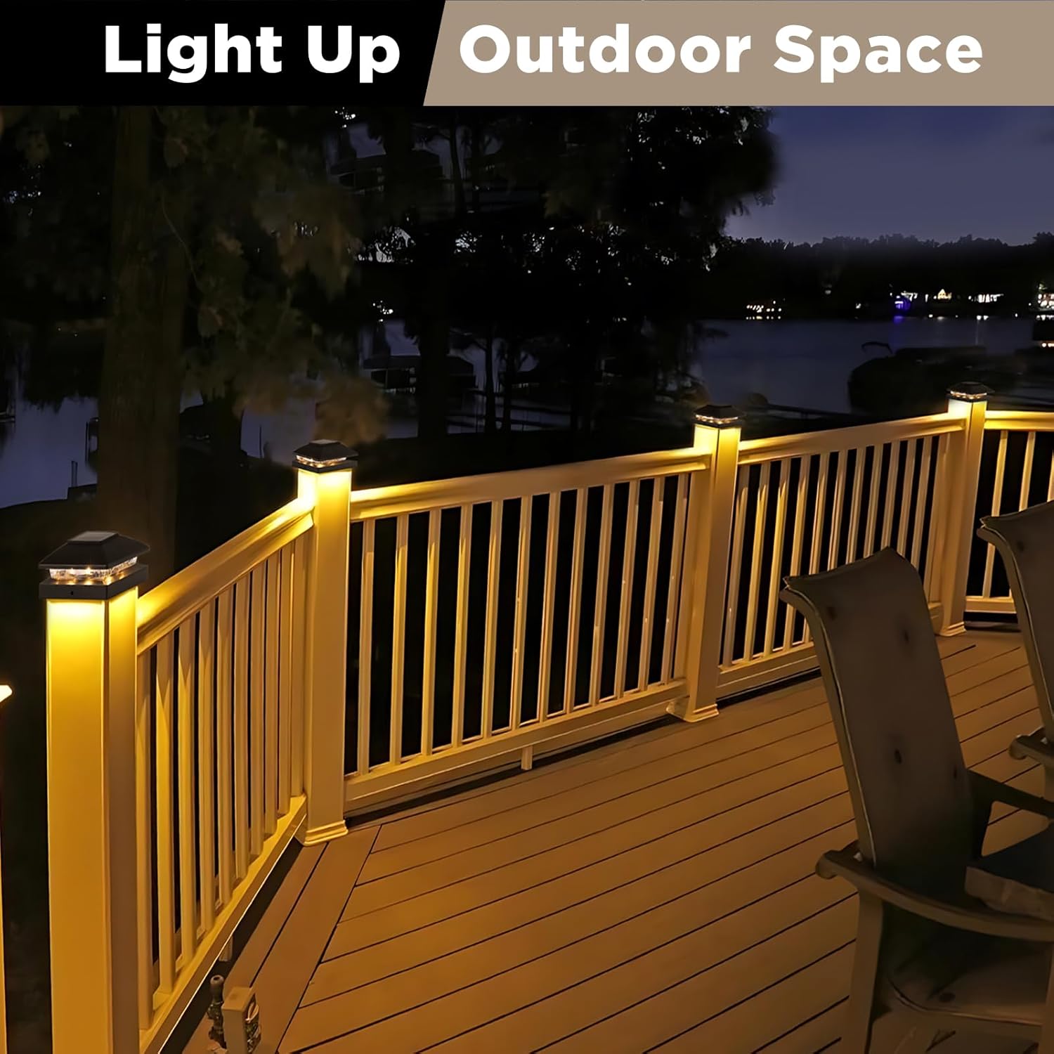 JOFIOS Solar Post Cap Lights 16-Pack