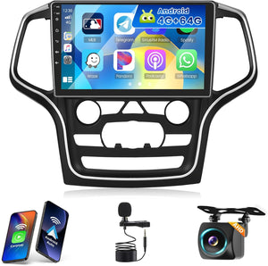 4+64G] Hikity Android 15 Car Stereo for Jeep Grand Cherokee 2014-2017