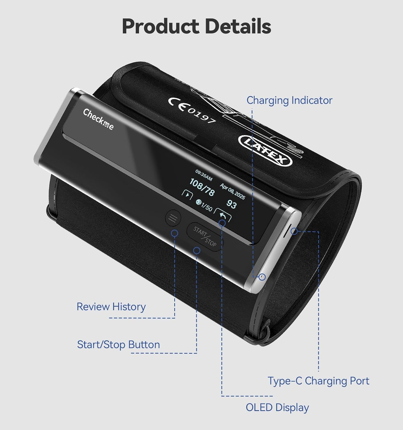 Checkme WiFi Blood Pressure Monitor Display