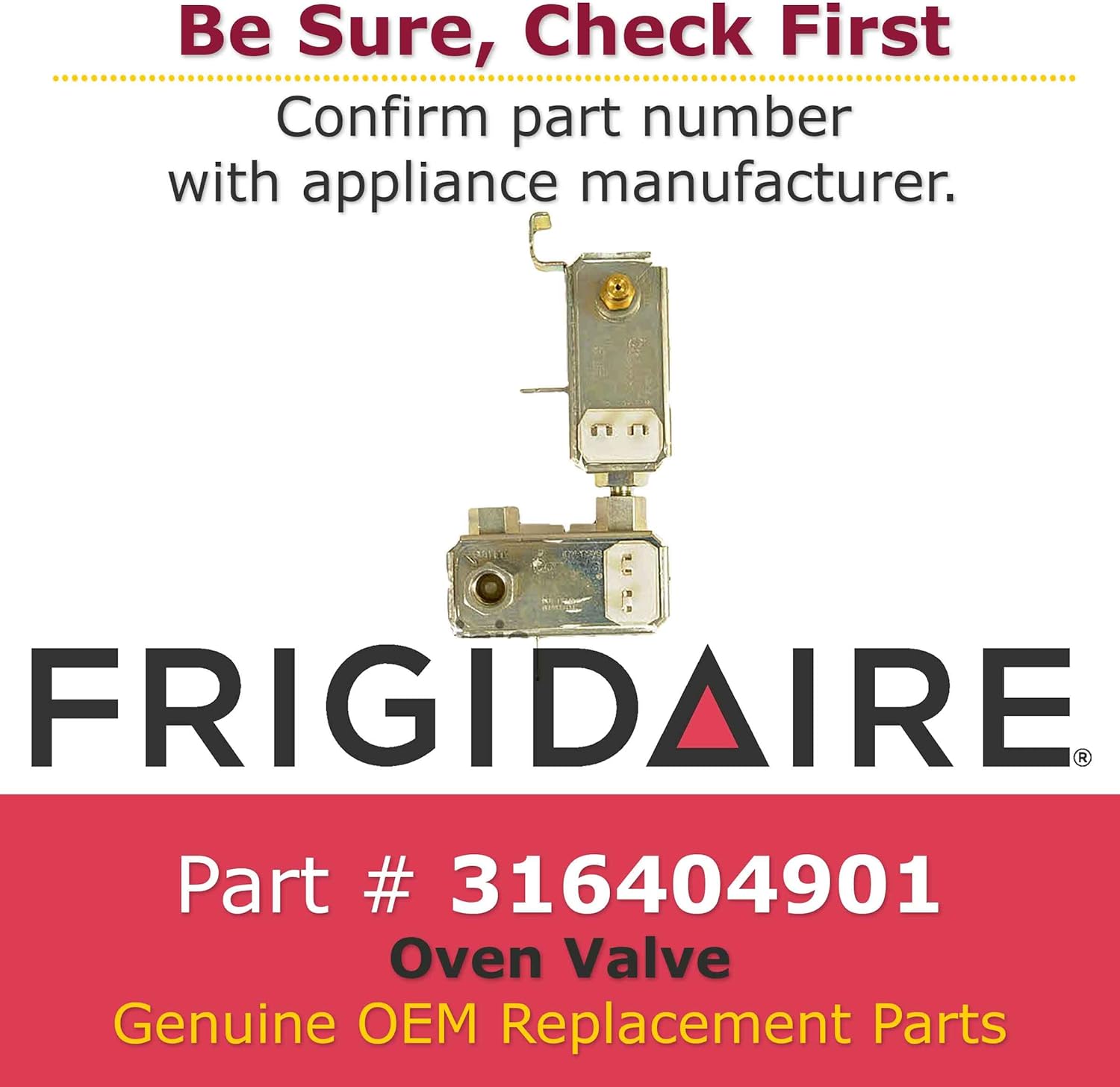 Frigidaire 316404901 Oven Safety Valve