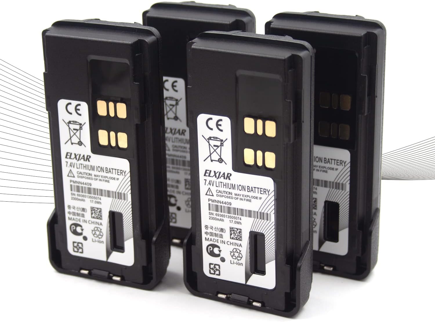 elxjar 7.4V 3000mAh PMNN4409AR Replacement Battery for Motorola XPR7550