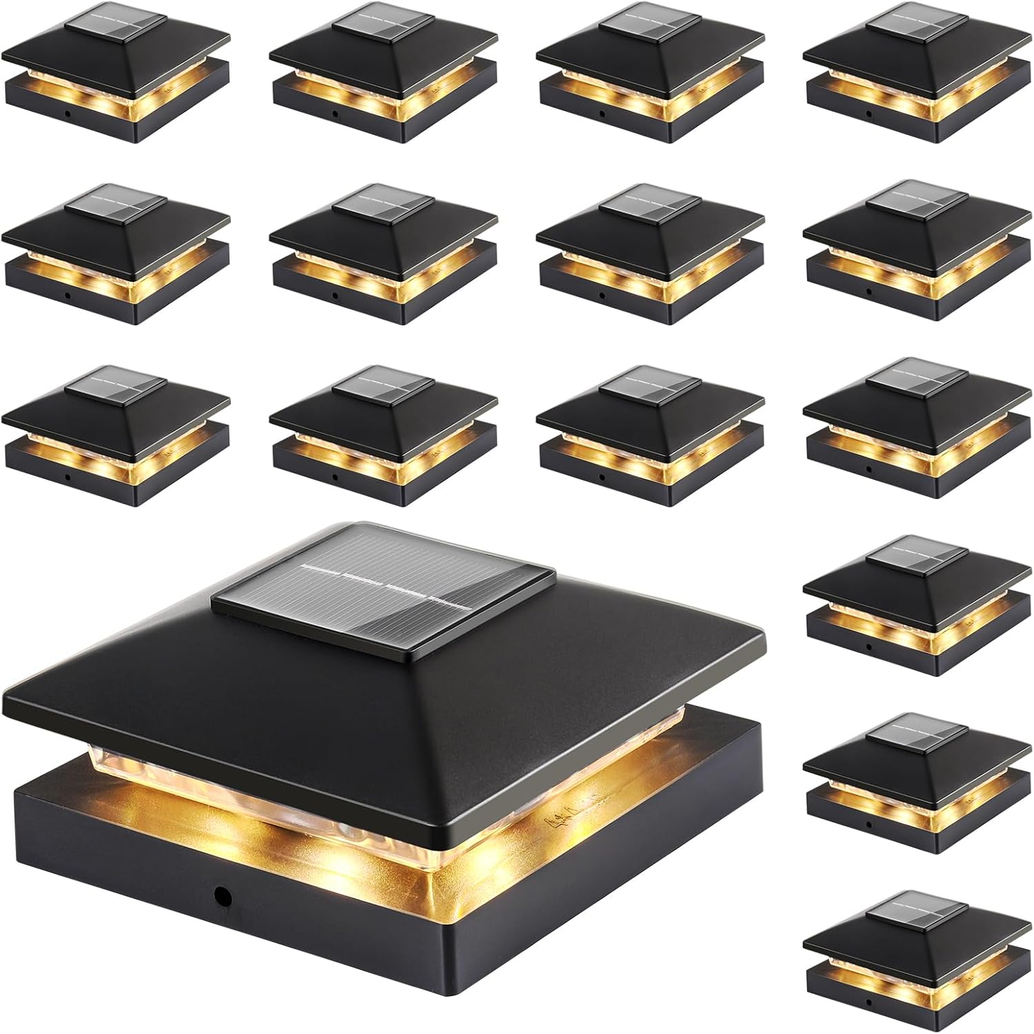 JOFIOS Solar Post Cap Lights 16-Pack
