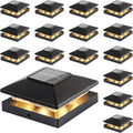 Solar Post Cap Lights Outdoor 16-Pack