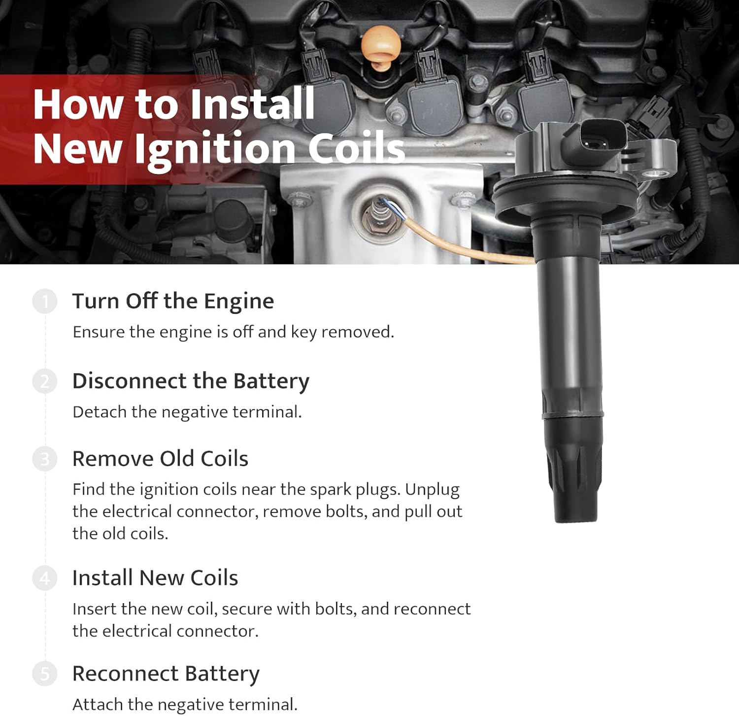 Ignition Coil Pack for 3.5L & 3.7L V6 Engines