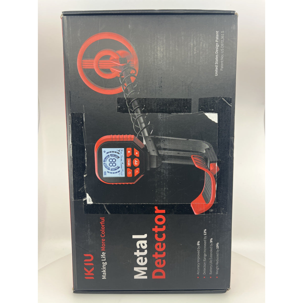 IKIU Metal Detector LCD IP68 Waterproof Adjustable Stem Matte Black Factory Seal — photo 1