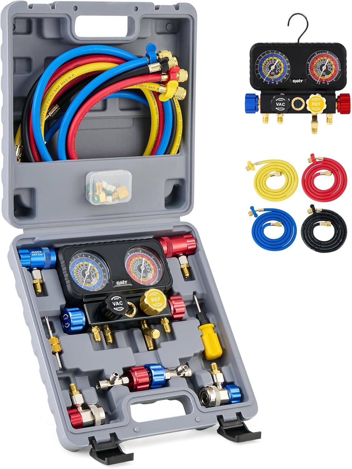 4 Valve Manifold Gauge Set