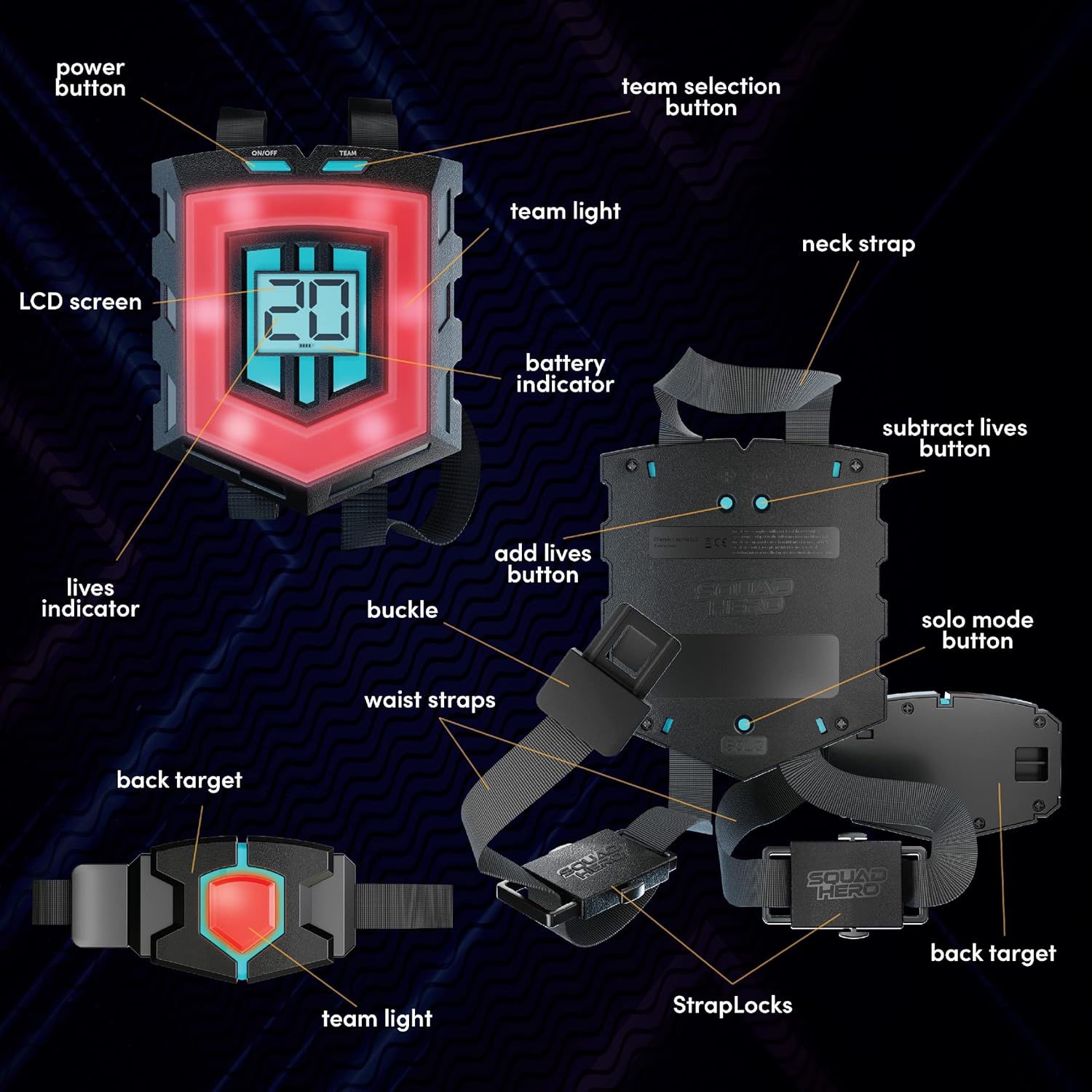 Squad Hero Rechargeable Laser Tag Set